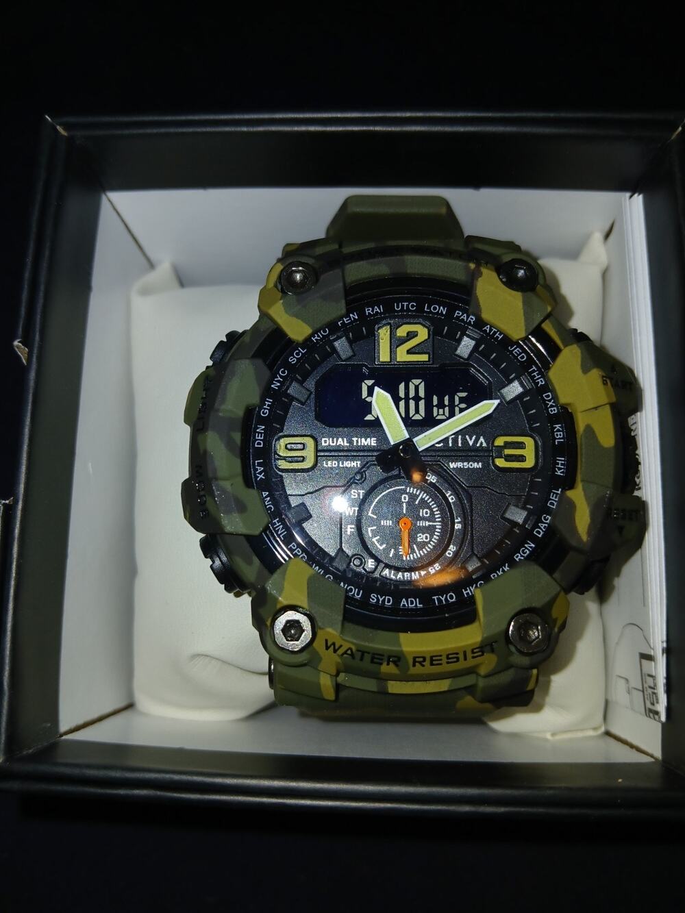 Activa X Invicta BlackOps Digital Men's Watch 56mm, Army Camo NEW